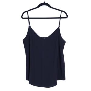J. CREW 365 Satin Camisole Tank Black Relaxed Lightweight Women's 14T